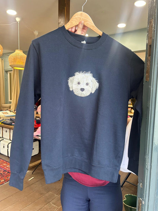 Furry Friend Navy Sweatshirt